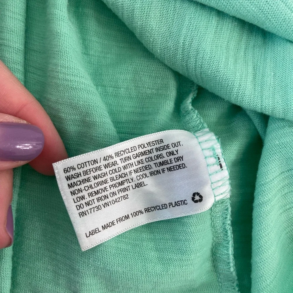 Cat & Jack girl’s turquoise tiered twisted back‎ pocket tshirt dress medium
